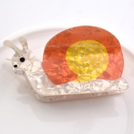 Snail Shape Hair Claws 3.5" Light Weight Hair Accessories Plastic for Women Girls Medium Hair Clip