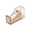 Sleek Acrylic Tape Dispenser Sharp Gold Blade Holds Standard Tape