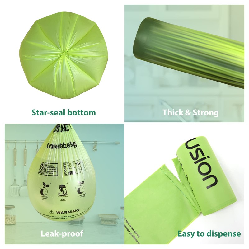 GreFusion 30l Compostable Caddy Liners 40 count Food Waste Bags