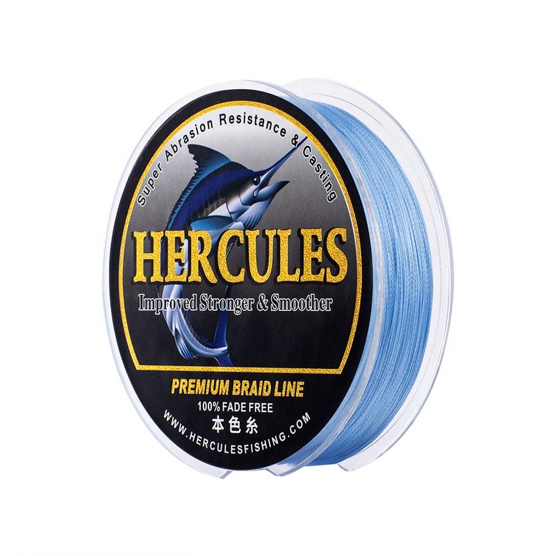 HERCULES Fade-Resistant Braided PE Fishing Line, 4 Strands, Long Casts,