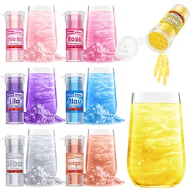 Edible Glitter - 7 Vibrant Food Colour Powders (3 g each), Tasteless Glitter Edible, Edible Glitter for Drinks, Glitter Powder for Cakes, Macaroons, Doughnuts, Fondant, Cupcake