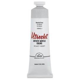 Utrecht Artists' Acrylic Paint - Neutral Gray, 2 oz Tube