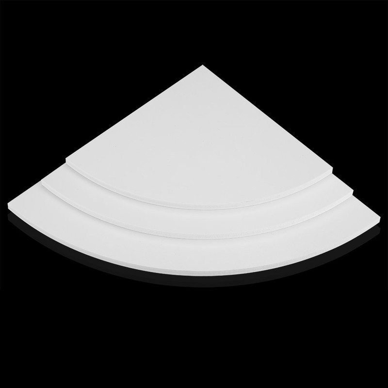 Headerbs 3 Layers White Floating Corner Shelf Wall Mounted Storage
