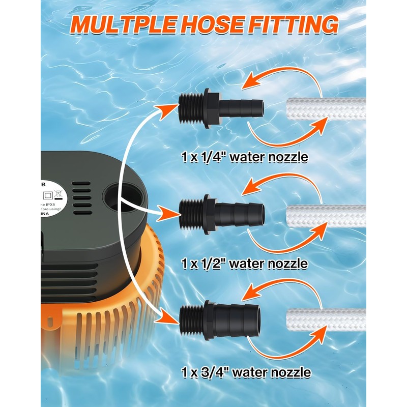 Pool Cover Pump above Ground - Submersible Water Sump Pump