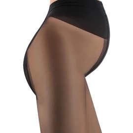 FRANZONI Maternity 20 Denier Tights for Pregnant Women, Pregnancy Stockings - Made in Italy, Black x 1 pair, M