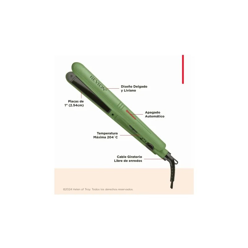Revlon Alaciadora De Cerámica De 1 Verde