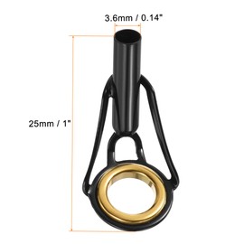 PATIKIL 3.6mm Tube Dia Fishing Rod Tips Repair Kit, 3pcs Stainless Steel Ring Guide for Saltwater Freshwater Fishing