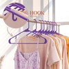 Clothes Hangers Plastic 20 Pack - Purple Plastic Hangers -