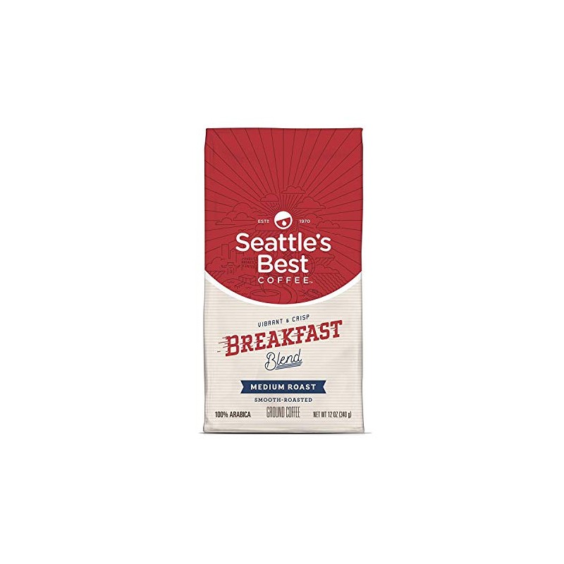 Seattle’s Best Coffee Breakfast Blend Medium Roast Ground Coffee, 12-Ounce