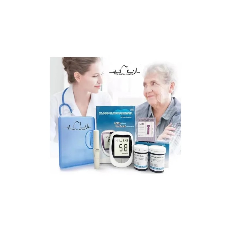 Glucometro Digital Ivd Con 50 Tiras Y 50 Lancetas +