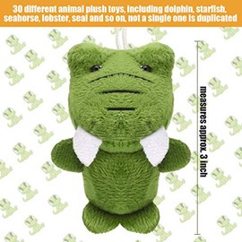 30 Mini Juguetes de Peluche de Animales de Océano Animales de Felpa Marino Pequeño Premios de Máquina de Mini Garras de Peluche Decoraciones de Llaver