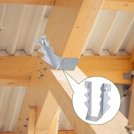 OGANAZI 25 PCS 2x6 Steel Joist Hangers, 20 Gauge Galvanized Double Shear Face Mount Joist Hanger Rafter Brackets for Wood, Hurricane Ties for Decks, Floors, Ceilings & Pergolas