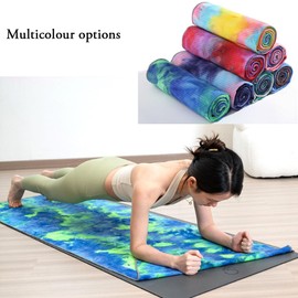 Oaygat Yoga Mat Towel Non Slip Hot Yoga Towel with Grip Dots 24" x72" Yoga Blanket Super Soft Sweat Absorbent Microfiber Cloth Yoga Mat Towel with Mesh Carry Bag for Pilates Bikram Gym Workout