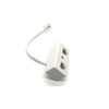 2-Way RJ11 Telephone Plug to RJ11 Socket Adapter and Splitter