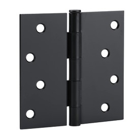 goldenwarm 4 x 4 Inch Door Hinges Matte Black Door Hinges Black Door Hinges Exterior and Interior Door Hinges with Square Corners 12 Pack