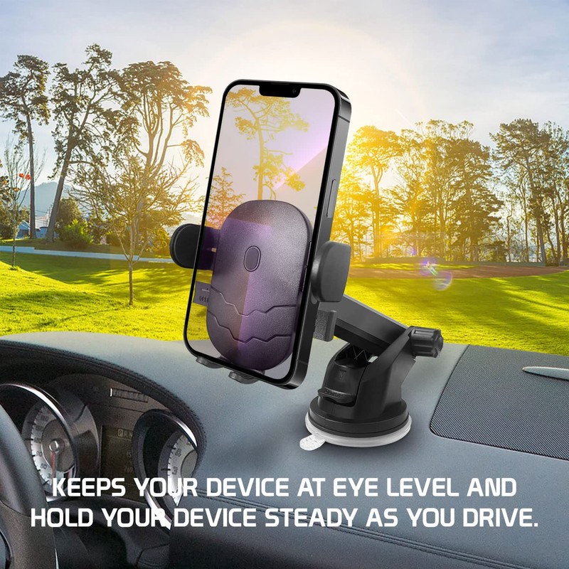 Cellet Dashboard Phone Mount, Reusable Suction Cup Dashboard Phone Holder