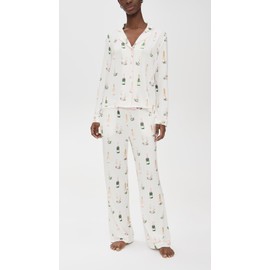 P.J. Salvage Women's Breakfast of Champs Pajama Set, Ivory
