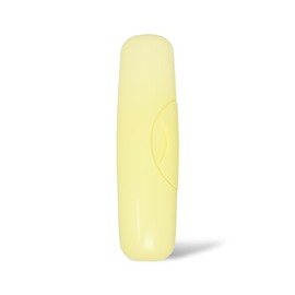 RADIUS Toothbrush Travel Case for Big Brush/Original/Scuba Brushes, BPA-Free Recycled Plastic, Portable for Bathroom, School, Home, Camping - Lemon