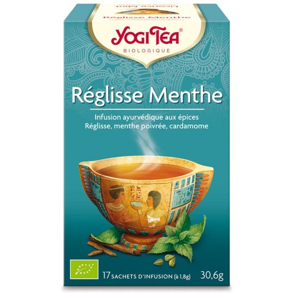 Yogi Tea Tisane réglisse menThé Infusion Ayurvédique 17 Sachets