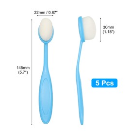 PATIKIL 5Pcs Colored Ink Blending Brushes, Crafting Ink Drawing Art Blenders Background Ink Blending Tool for Card Making Craft Broad Paper, Blue