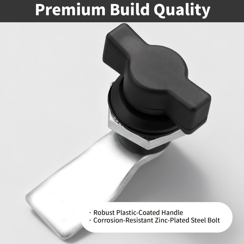 Loclink Thumb Operated Offset Cam Lock 2PCS, Black Plastic Coated