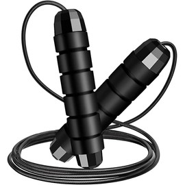 Raganet, Cuerda Para Saltar Profesional Azul Speed Rope De Alto Rendimiento, Rodamientos De Precisión 360°, Cable De Acero Recubierto Ajustable 3 m, Mango EVA Antideslizante, Fitness Crossfit Cardio