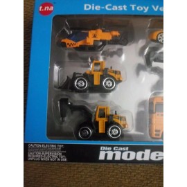 Unbranded Die Cast Toy Cars Mixed Lot Construction Trucks Equipment Vehicles 1:64 Lot of 6
