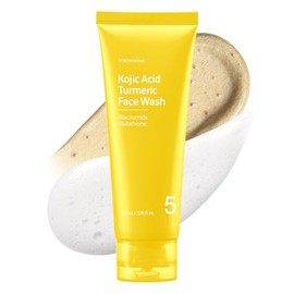 TOSOWOONG Kojic Acid Turmeric Face Wash with Niacinamide, Glutathione for Brightening and Dark Spot Care, Mochi Whip with Capsules for Dull, Uneven Skin Tone, Korean Skincare, 100 ml / 3.38 fl. oz
