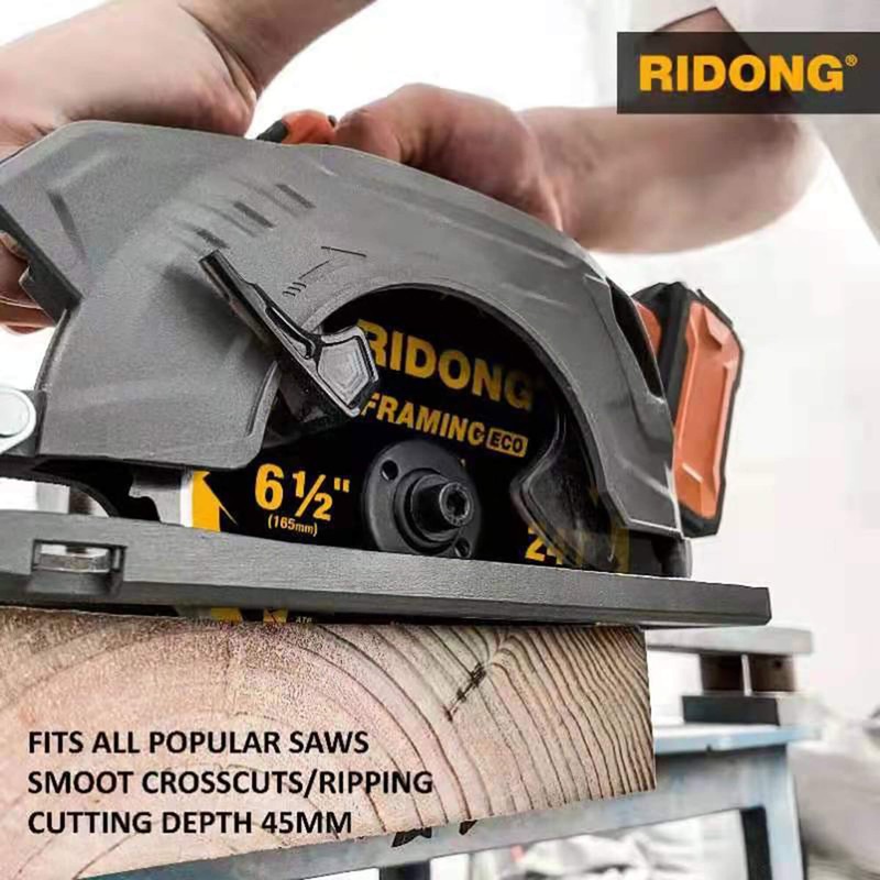 RIDONG 6-1/2 Inch Circular Saw Blade, 24-Tooth with 5/8" Arbor