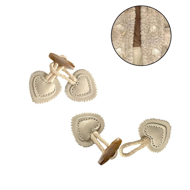 Niaciswe Leather toggle buttons, 4 pairs of toggle buttons for