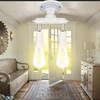 Basysion Pull Chain Light Fixture Light Socket Adapter 360 Degree