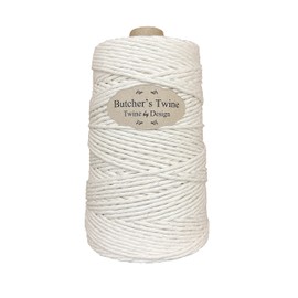 Twine by Design Made in USA Butchers Twine, 22-Ply, 1 LB Spool, 656 Feet, Food Safe Kitchen Cotton String Butchers Twine for Trussing Tying Meat DIY Crafts (TBDBT002)