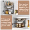 Huukhuom Wooden 3-Tier Corner Shelf, Kitchen Countertop Organizer Counter Stand