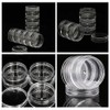 CuiCanfla 6 Set Stackable Round Plastic Bead Storage Jars -