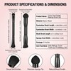 2 Pcs Black Dual Ended Hairline Brushes with Sponge Tip