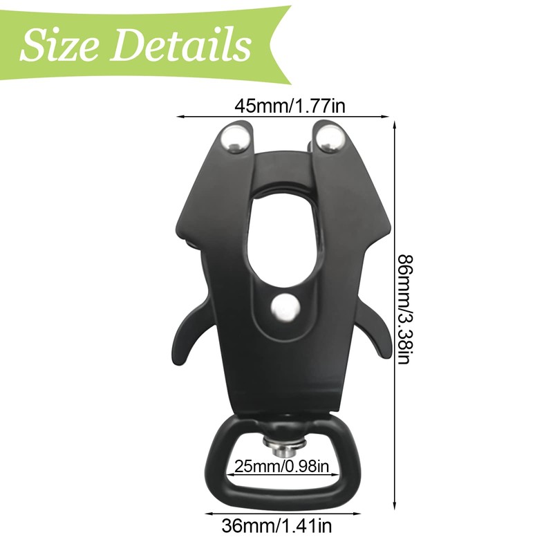 UFURMATE Frog Clip, Space Aluminum Locking Dog Leash Buckle Heavy-Duty