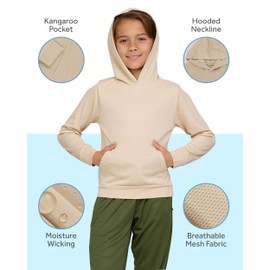 PURE CHAMP 3 Pack Mesh Active Athletic Quick Dry Pullover Hoodies For Boys Essentials Hoodie Lightweight Kids Clothes 4-20 (Set 1 Size Large)