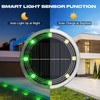 Peasur Mini Solar Ground Lights Outdoor, 2 Pack Flat Solar