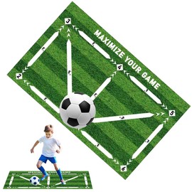 CLIUNT Football Mat, 60 x 90 cm Football Training Mat, Football Step Training Mat, Ball Control Training Mat, Shock Absorbing Football Mat, Gifts for Football Lovers, Children