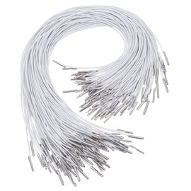 100pcs Elastic Cord Elastics Loop Band with Hoodie Drawstring Cords Findings Stretch Cord Pant Beading Thread Wax Cord Bracelet Necklace Cord A1 Blinds Polypropylene Charm White