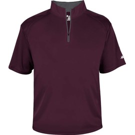B-Core S/S 1/4 Zip Maroon/Graphite X-Large
