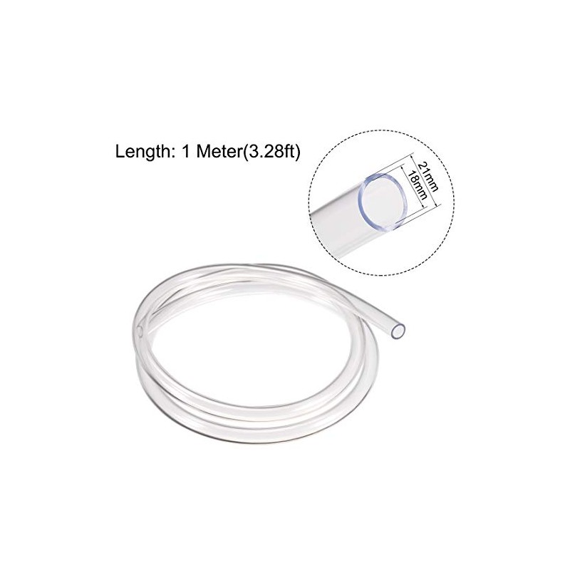 sourcing map PVC Clear Vinyl Tubing, Plastic Flexible Water Pipe
