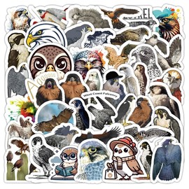 50 Packs Eagle Stickers Water Bottles Laptop Phone Motorcycle Computer Guitar Skateboard Hydroflasks Eagle Vinyl Sticker Waterproof Aesthetic Trendy Decals for Teens Girls Adults