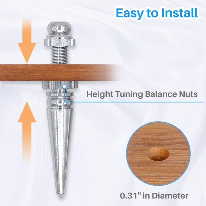 Kalevel Speaker Spikes Isolation Stand Foot Cone Silver Speaker Spikes