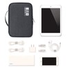 MIRLEWAIY Travel Cords Organizer Case Double-Layer Electronic Accessories Carrying Bag