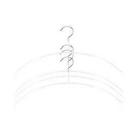 MAWA Reston Lloyd Euro Series Ultra Light/Thin Non-Slip Space-Saving 40/PT Clothes Hanger for Shirts and Dresses, Set of 4, White, Pack of 4