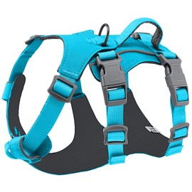 Eyein No Pull Dog Harness, Lightweight, Escape Proof Dog Harness with Handle for Small, Medium and Large Dogs, Reflective Adjustable Chest Harness for Daily Training, Blue, M