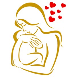 Baby Love Stencil - 7.5 x 10cm (S) - Reusable Mother Baby Child Boy Girl Wall Stencil Template