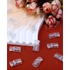 Tupalizy 21x11mm Clear Plastic Cord Locks Spring Stoppers Slider Clips