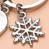 Snowboard Keyring,Snowboarder Key Chain - Snowflake Skier Keychain Pendant Winter